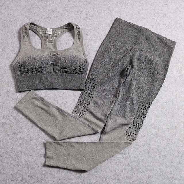 Women's Seamless Yoga Set - 2-Piece Workout Outfit