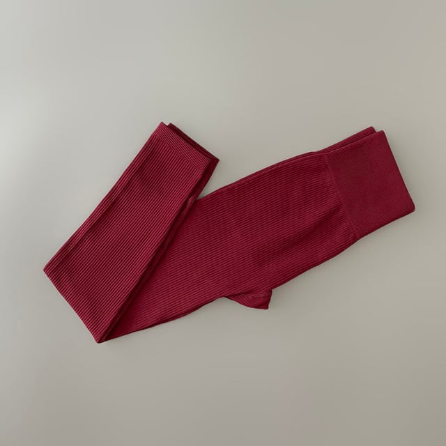 High Waist Ribbed Yoga Pants for Women
