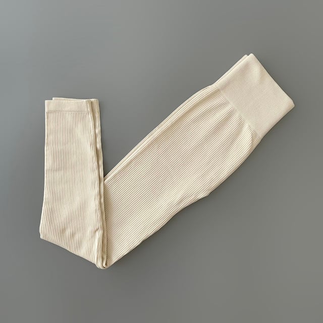 High Waist Ribbed Yoga Pants for Women
