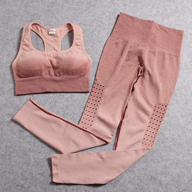 Women's Seamless Yoga Set - 2-Piece Workout Outfit
