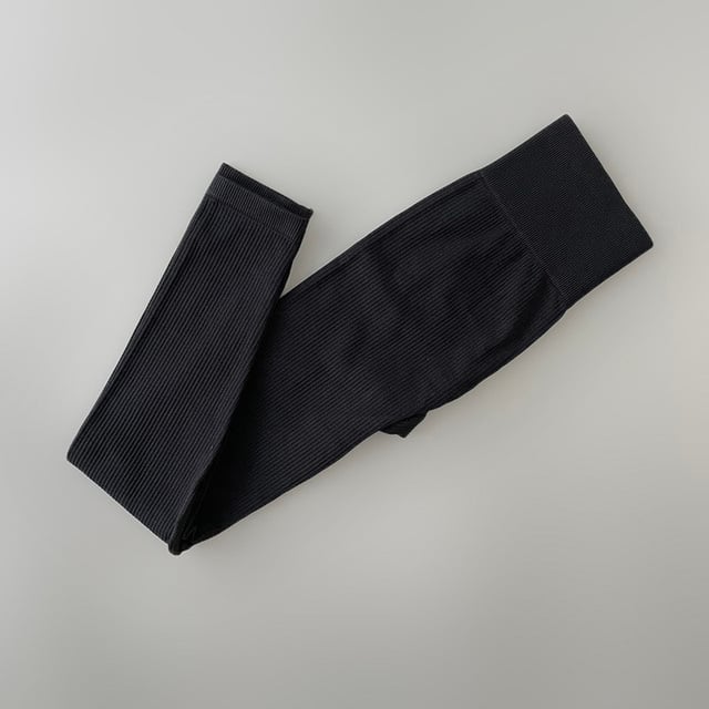 High Waist Ribbed Yoga Pants for Women