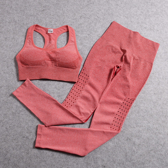 Women's Seamless Yoga Set - 2-Piece Workout Outfit