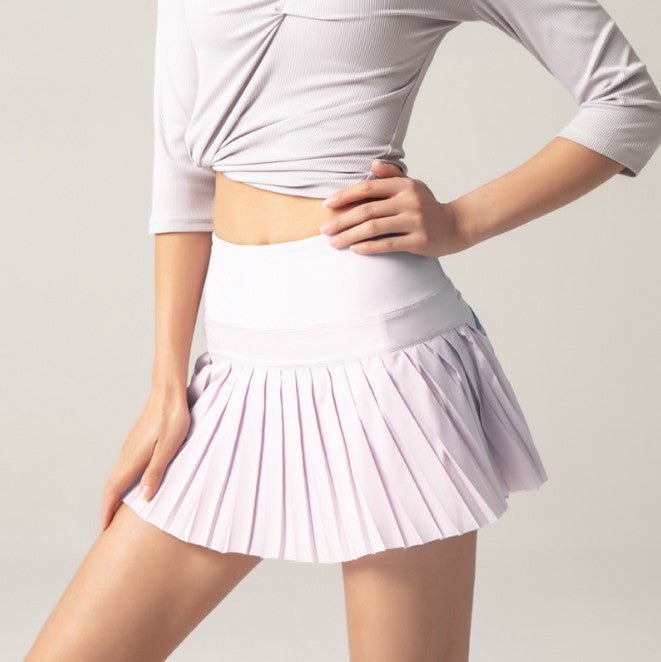 Women's Sports Fitness Shorts with Skirt (Single Piece)